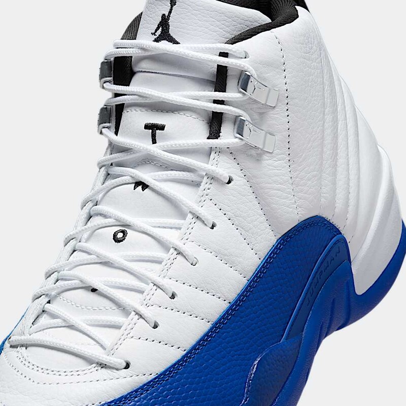 Jordan 12 blue and white best sale